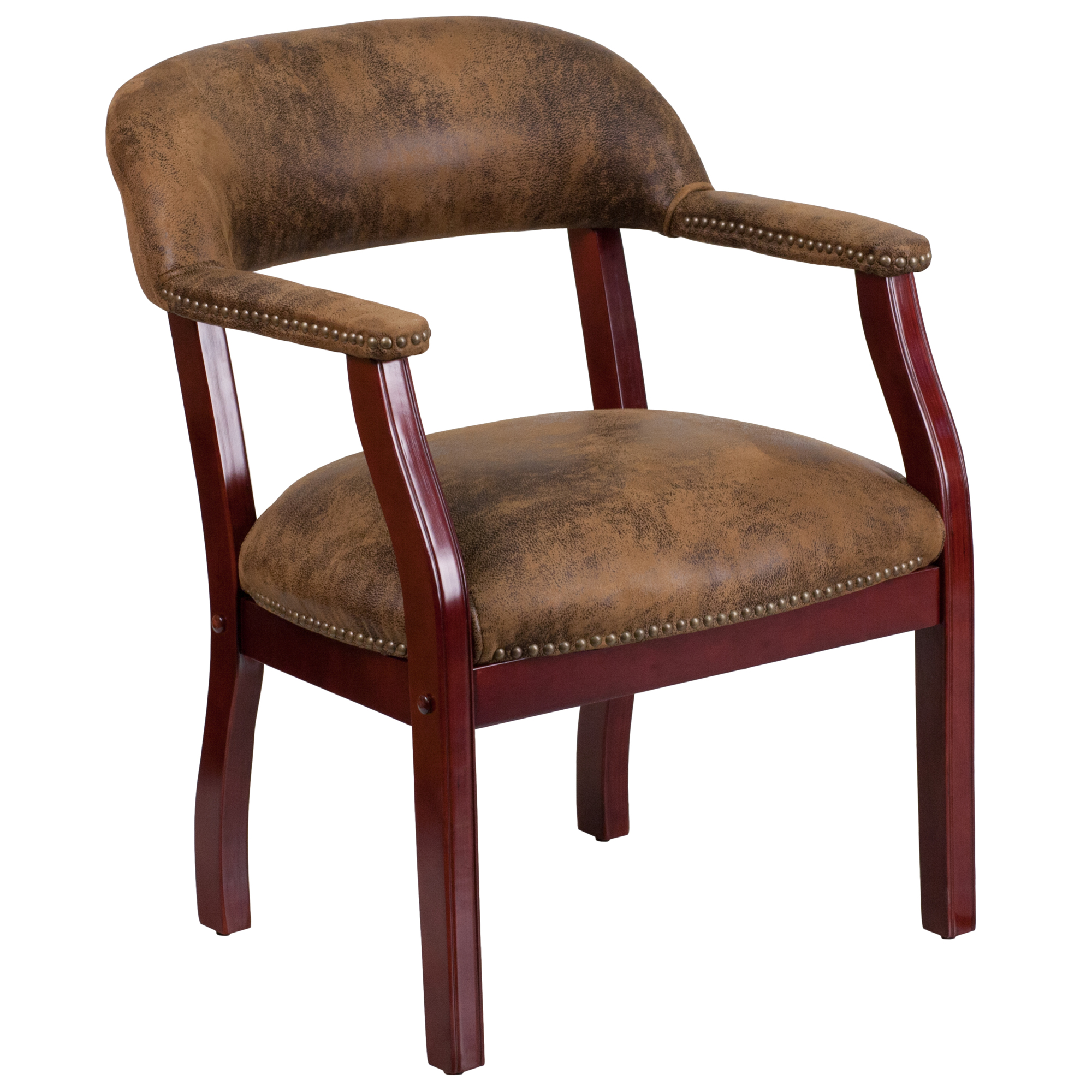 Flash Furniture, Brown MIC Conference Chair with Accent Nail Trim, Included (qty.) 1 Model# BZ105BRN